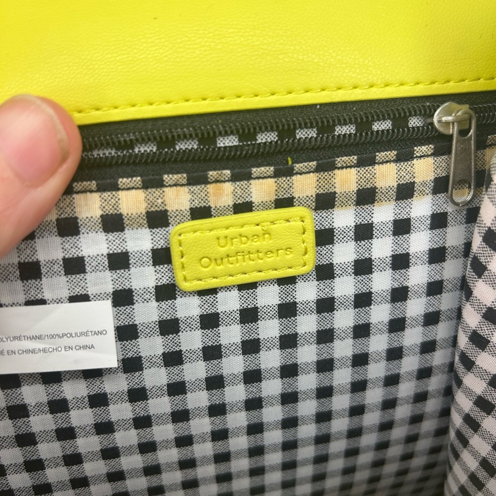 Urban Outfitters Neon Yellow Mini Drawstring Backpack - Picture 7 of 7
